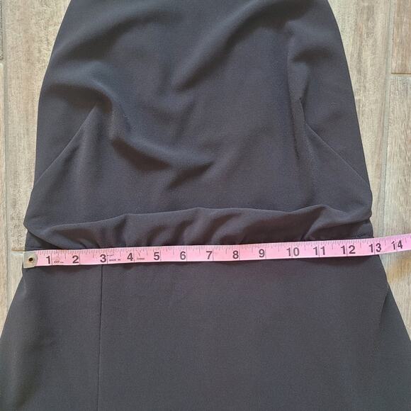 Halston Heritage Dress Womens Size XS Midi Asymmetrical Cocktail Open Strappy - Picture 6 of 15